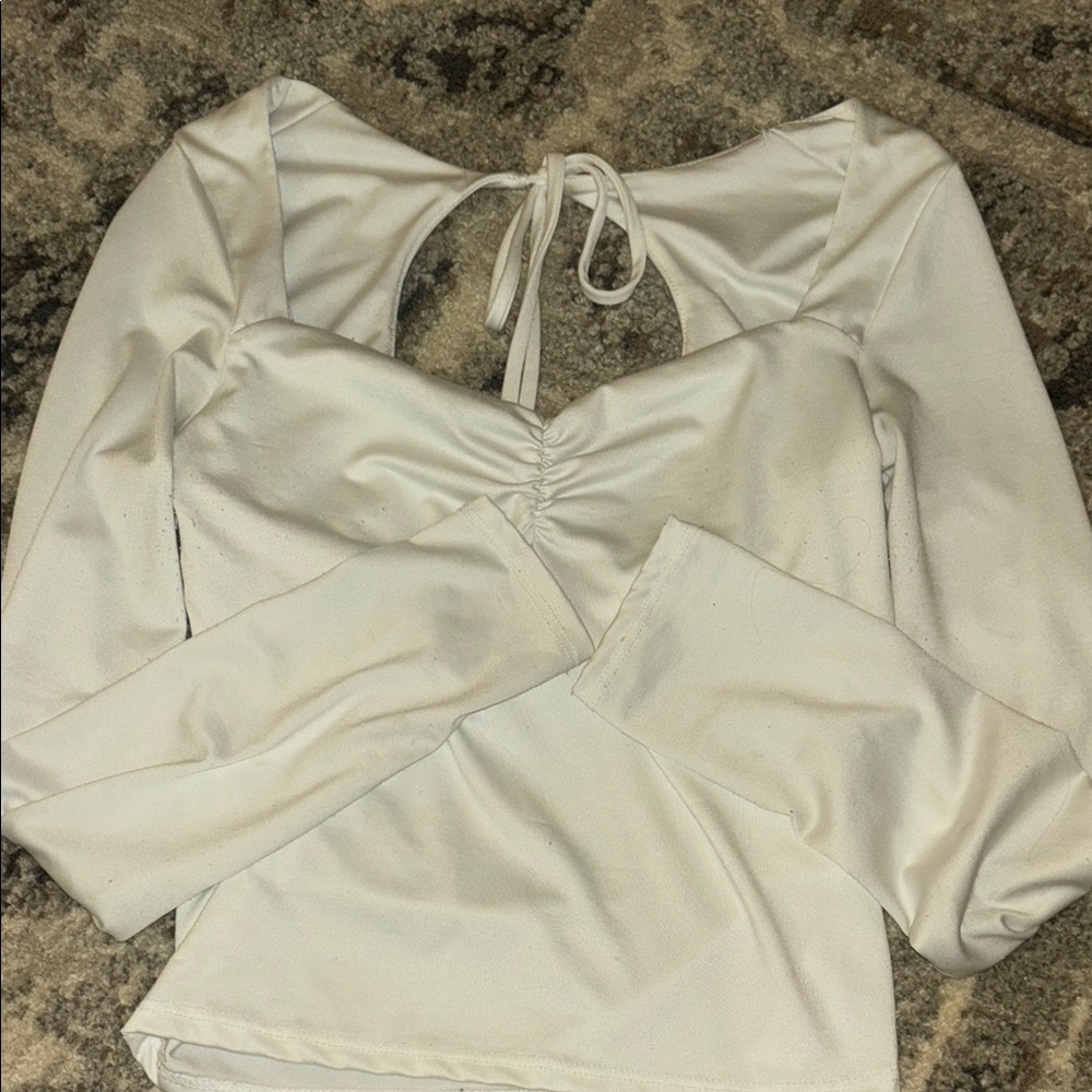 Elegant White Long Sleeve Top